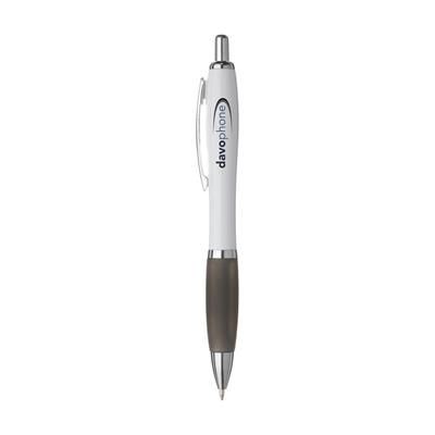 Branded Promotional ATHOSWHITE PEN in Black Pen From Concept Incentives.