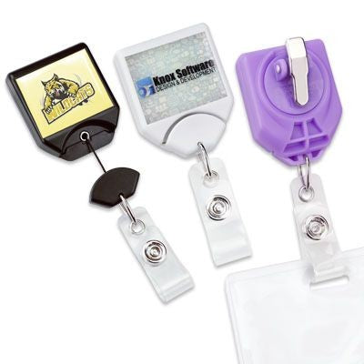 Branded Promotional PREMIUM CARABINER BADGE-REEL Pull Reel Pass Holder From Concept Incentives.