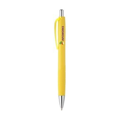 Branded Promotional RIVA PEN in Yellow Pen From Concept Incentives.