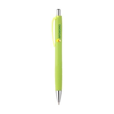 Branded Promotional RIVA PEN in Lime Pen From Concept Incentives.