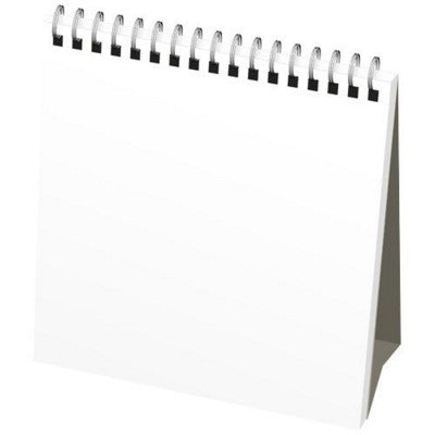 Branded Promotional CLASSIC MONTHLY DESK TOP CALENDAR SOFT COVER in White Solid Calendar From Concept Incentives.