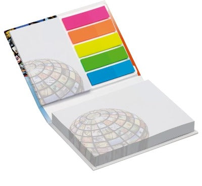 Branded Promotional COMBI NOTES PAGE MARKER SET HARD COVER Notepad from Concept Incentives