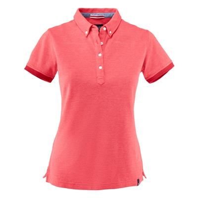 Branded Promotional LARKFORD LADIES PIQU√â POLO SHIRT with Button-down Collar Polo Shirt From Concept Incentives.