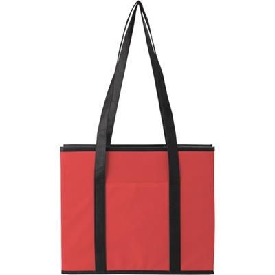 Branded Promotional NON WOVEN FOLDING CAR ORGANIZER in Red Bag From Concept Incentives.