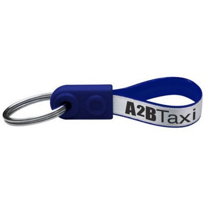 Branded Promotional AD-LOOP ¬Æ MINI ¬†KEYCHAIN in Blue Keyring From Concept Incentives.