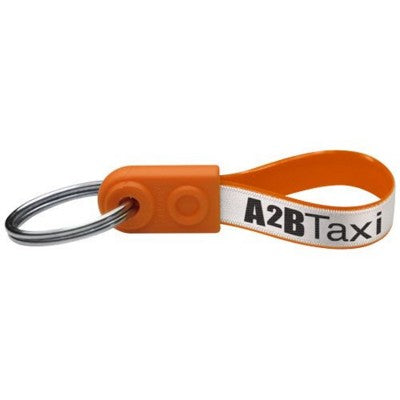 Branded Promotional AD-LOOP ¬Æ MINI ¬†KEYCHAIN in Orange Keyring From Concept Incentives.