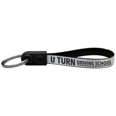 Branded Promotional AD-LOOP ¬Æ STANDARD KEYRING CHAIN in Black Solid Keyring From Concept Incentives.