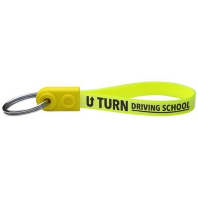 Branded Promotional AD-LOOP ¬Æ STANDARD KEYRING CHAIN in Yellow Keyring From Concept Incentives.