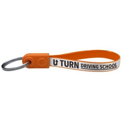 Branded Promotional AD-LOOP ¬Æ STANDARD KEYRING CHAIN in Orange Keyring From Concept Incentives.