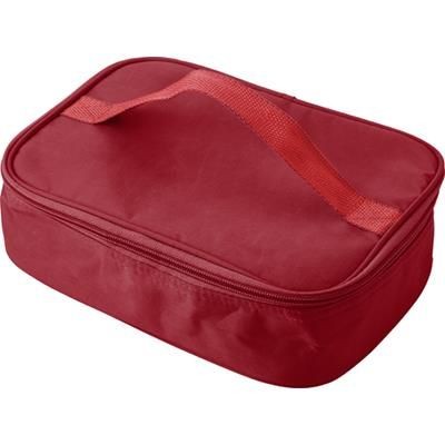 Branded Promotional COOL BAG & PLASTIC LUNCH BOX in Red Lunch Box From Concept Incentives.