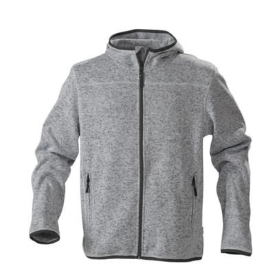 Branded Promotional HARVEST RICHMOND HEAVY KNIT FLEECE JACKET in Grey Fleece From Concept Incentives.