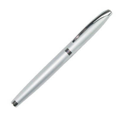 Branded Promotional CONGRESS ROLLERBALL PEN in Silver Pen From Concept Incentives.