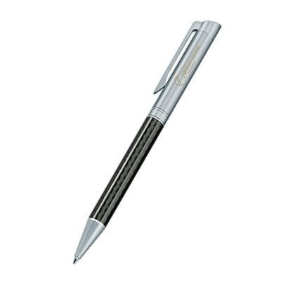 Branded Promotional SENATOR CARBON LINE CARBON & MATT SILVER CHROME METAL BALL PEN Pen From Concept Incentives.