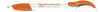 Branded Promotional SENATOR HATTRIX SOFT RETRACTABLE BALL PEN in White & Orange Pen From Concept Incentives.
