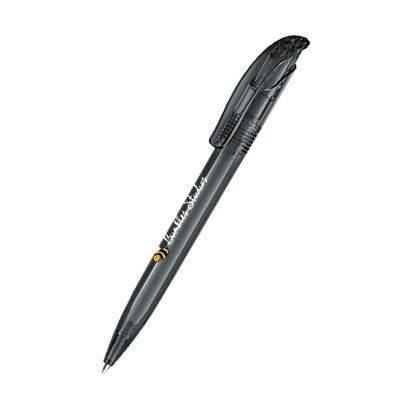 Branded Promotional SENATOR CHALLENGER CLEAR TRANSPARENT PLASTIC BALL PEN in Anthracite Grey Pen From Concept Incentives.