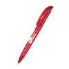 Branded Promotional SENATOR CHALLENGER CLEAR TRANSPARENT PLASTIC BALL PEN in Cherry Red Pen From Concept Incentives.