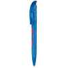 Branded Promotional SENATOR CHALLENGER CLEAR TRANSPARENT PLASTIC BALL PEN in Full Blue Pen From Concept Incentives.