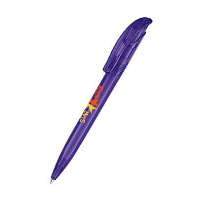 Branded Promotional SENATOR CHALLENGER CLEAR TRANSPARENT PLASTIC BALL PEN in Purple Pen From Concept Incentives.