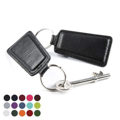 Branded Promotional BELLUNO TRAPEZE KEYRING FOB in Belluno PU Leather Keyring From Concept Incentives.