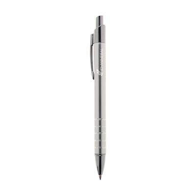 Branded Promotional NUANCE ALUMINIUM METAL BALL PEN in Silver Pen From Concept Incentives.