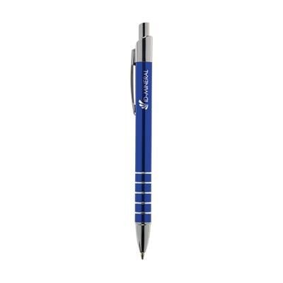 Branded Promotional NUANCE ALUMINIUM METAL BALL PEN in Blue Pen From Concept Incentives.