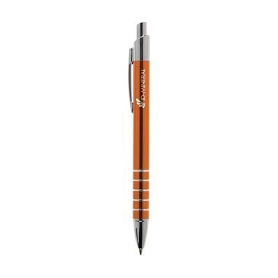 Branded Promotional NUANCE ALUMINIUM METAL BALL PEN in Orange Pen From Concept Incentives.