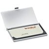 Branded Promotional CORNWALL METAL BUSINESS CARD HOLDER in Silver Business Card Holder From Concept Incentives.