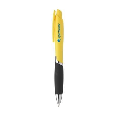 Branded Promotional LOGAN PEN in Yellow Pen From Concept Incentives.