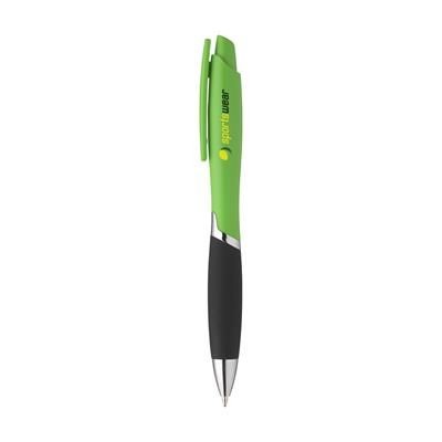 Branded Promotional LOGAN PEN in Lime Pen From Concept Incentives.