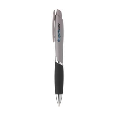 Branded Promotional LOGAN PEN in Grey Pen From Concept Incentives.