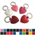 Branded Promotional HEART SHAPE KEYRING FOB BELLUNO HEART SHAPE KEYRING FOB Keyring From Concept Incentives.