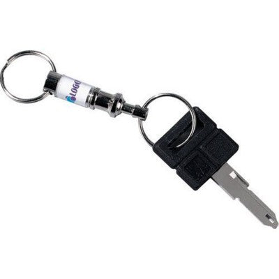 Branded Promotional DUO KEYRING in Silver Keyring From Concept Incentives.