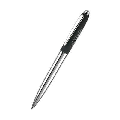 Branded Promotional SENATOR NAUTIC SILVER CHROME & SOFT LACQUER METAL BALL PEN in Black Pen From Concept Incentives.