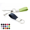 Branded Promotional BELLUNO PU MINI LOOP KEYRING FOB with Twist Action Ring Keyring From Concept Incentives.