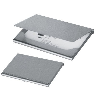 Branded Promotional ALUMINIUM METAL BUSINESS CARD HOLDER in Grey Business Card Holder From Concept Incentives.