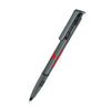 Branded Promotional SENATOR SUPER HIT CLEAR TRANSPARENT PLASTIC BALL PEN with Soft Grip in Anthracite Grey Pen From Concept Incentives.