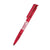 Branded Promotional SENATOR SUPER HIT CLEAR TRANSPARENT PLASTIC BALL PEN with Soft Grip in Cherry Red Pen From Concept Incentives.