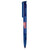 Branded Promotional SENATOR SUPER HIT CLEAR TRANSPARENT PLASTIC BALL PEN with Soft Grip in Dark Blue Pen From Concept Incentives.