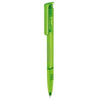 Branded Promotional SENATOR SUPER HIT CLEAR TRANSPARENT PLASTIC BALL PEN with Soft Grip in Pale Green Pen From Concept Incentives.