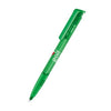 Branded Promotional SENATOR SUPER HIT CLEAR TRANSPARENT PLASTIC BALL PEN with Soft Grip in Vivid Green Pen From Concept Incentives.