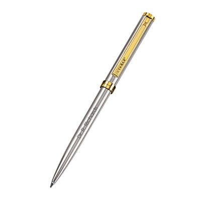 Branded Promotional SENATOR DELGADO STEEL & GOLD METAL BALL PEN Pen From Concept Incentives.