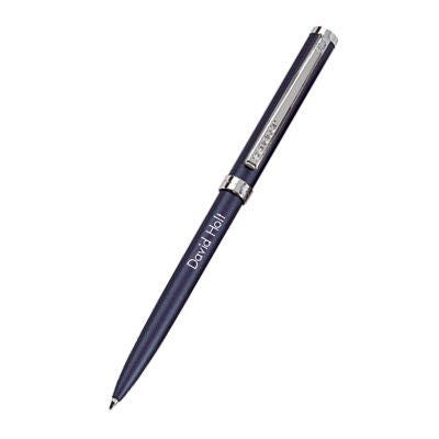 Branded Promotional SENATOR DELGADO METALLIC METAL BALL PEN in Blue Pen From Concept Incentives.