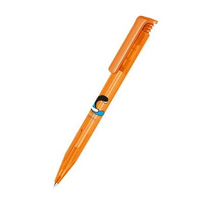 Branded Promotional SENATOR SUPER HIT FROSTED PLASTIC BALL PEN in Orange Pen From Concept Incentives.