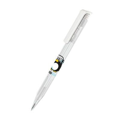 Branded Promotional SENATOR SUPER HIT FROSTED PLASTIC BALL PEN in White Pen From Concept Incentives.