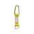 Branded Promotional KEYTEX CARABINER HOOK in Yellow Keyring From Concept Incentives.