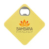 Branded Promotional COASTER OPENER in Yellow Fridge Magnet From Concept Incentives.
