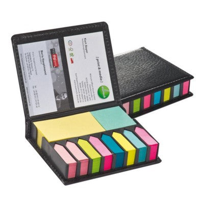 Branded Promotional STICKY NOTE PAD SET in Black Note Pad From Concept Incentives.