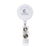 Branded Promotional BADGECLIP BADGE HOLDER in White Pull Reel Pass Holder From Concept Incentives.