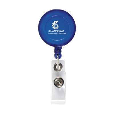 Branded Promotional BADGECLIP BADGE HOLDER in Transparent Blue Pull Reel Pass Holder From Concept Incentives.