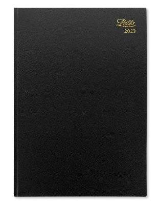 Branded Promotional LETTS A4 DAY TO PAGE DIARY in Black from Concept Incentives